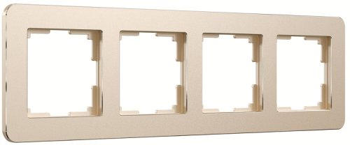 Рамка универсальная Werkel Platinum 4-м. металл шампань картинка